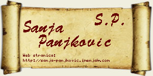 Sanja Panjković vizit kartica